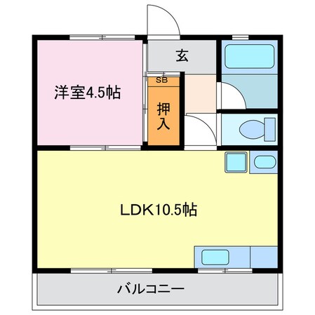 コーポ朝岡の物件間取画像